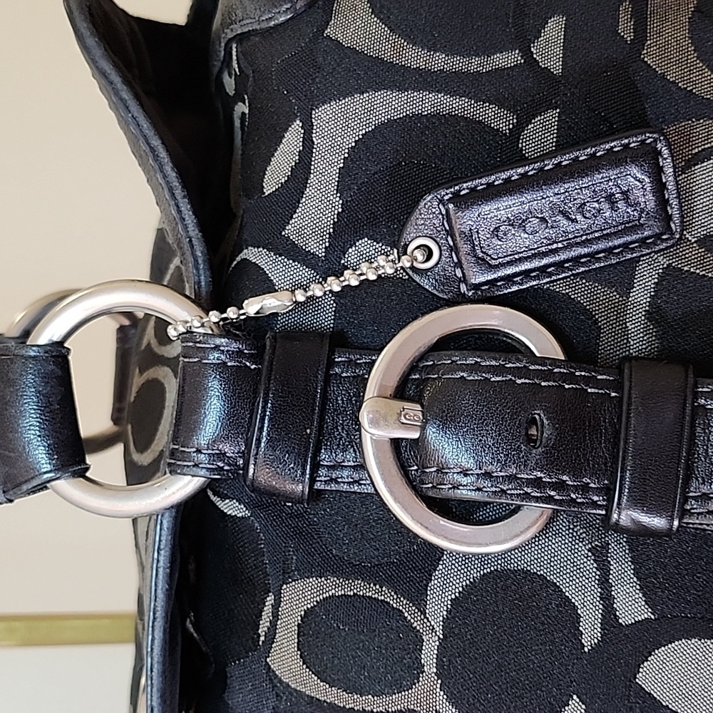 Coach Y2K Hobo Chelsea Signature Jacquard Leather Suede  Turn Lock Shoulder Bag - Picture 7 of 16